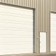 Ribbed commercial steel garage door
